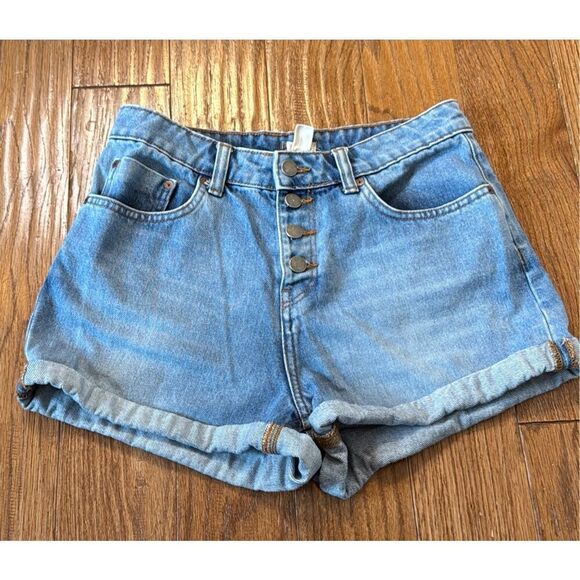 Roxy cuffed denim button fly shorts size 28 - Picture 11 of 11